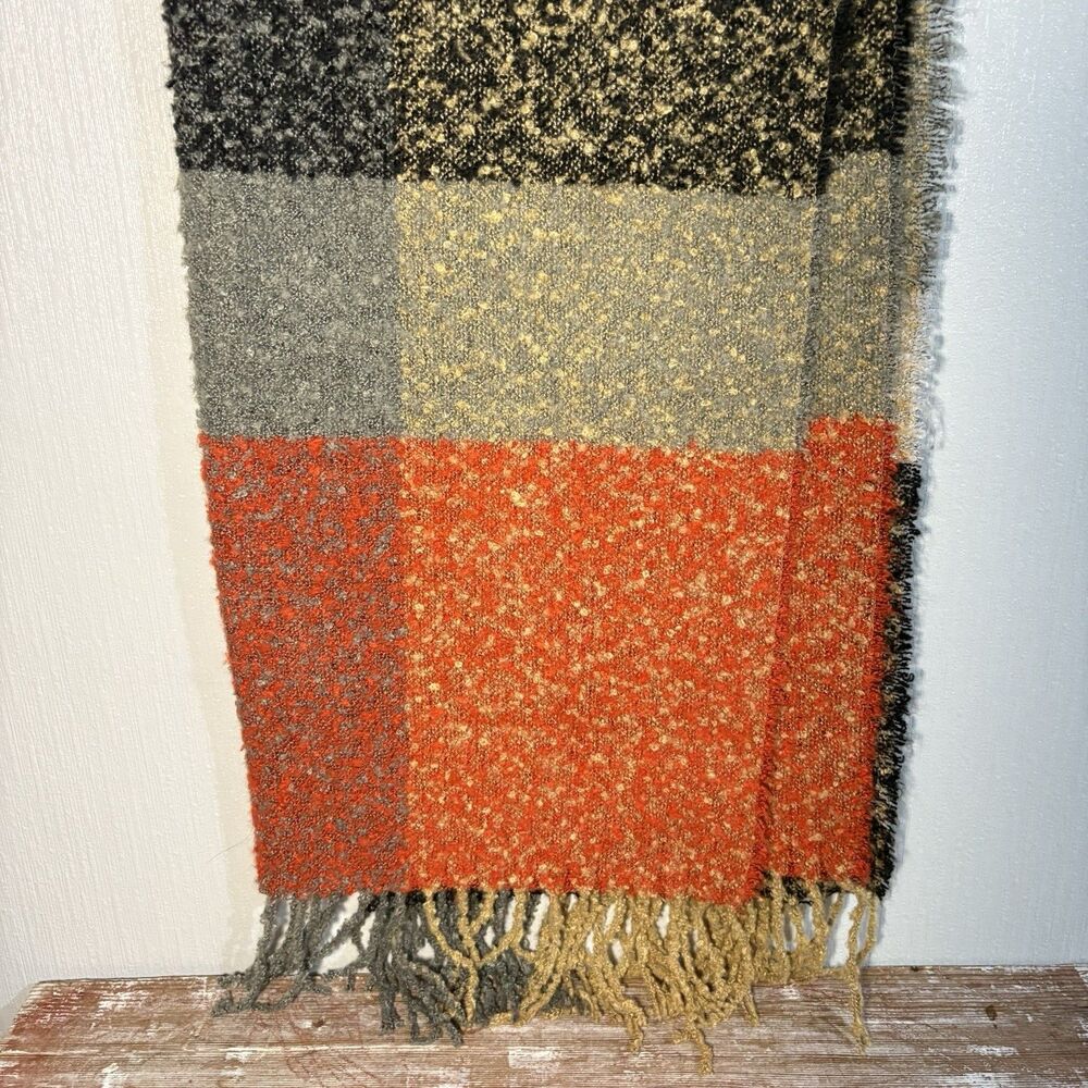 Multicolor Patchwork Oversized Scarf Soft Fall Wi… - image 3